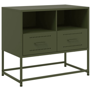 Mueble para TV de acero verde oliva 68x39x60.5 cm H