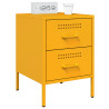 Mesitas de noche 2 uds acero amarillo mostaza 36x39x50.5 cm 3