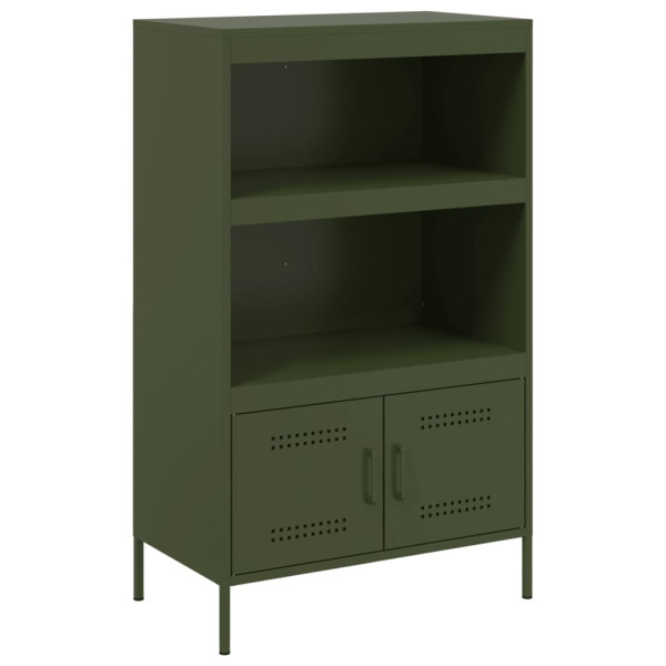 Aparador alto 68x39x113 cm aço verde azeitona M 2