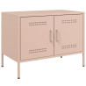 Mueble de TV acero rosa 68x39x50.5 cm 2