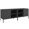 Muebles de TV 2 piezas acero negro 68x39x50.5 cm 2