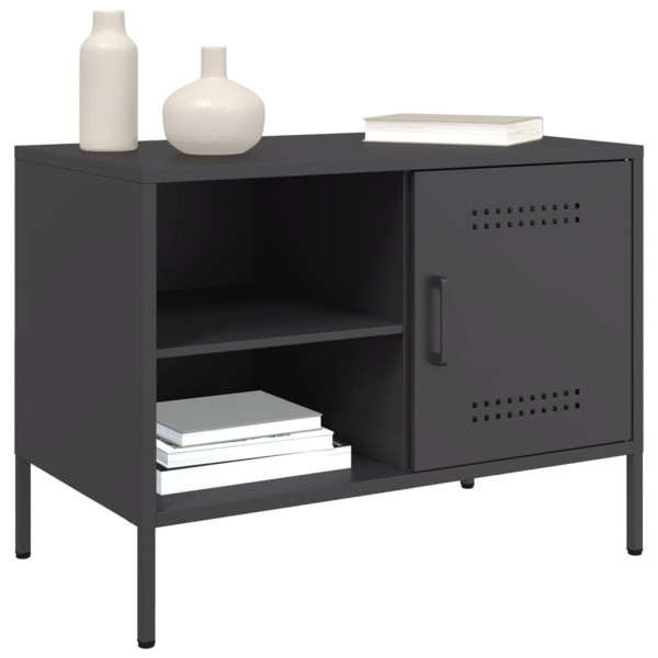 Muebles de TV 2 piezas acero negro 68x39x50.5 cm M 4