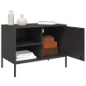 Muebles de TV 2 piezas acero negro 68x39x50.5 cm 5
