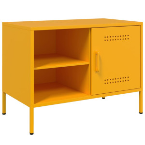 Mueble de TV de acero amarillo mostaza 68x39x50.5 cm H
