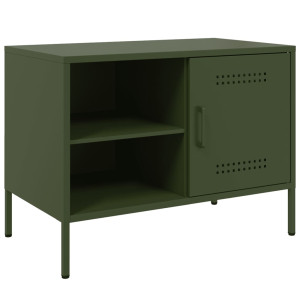 Mueble de TV de acero verde oliva 68x39x50.5 cm H