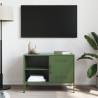 Mueble de TV de acero verde oliva 68x39x50.5 cm 3
