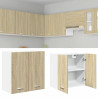 Armario colgante cocina contrachapada roble 60x31x60 cm 1