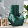 Sillón reclinable elevable tela verde oscuro 1