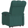 Sillón reclinable elevable tela verde oscuro 4