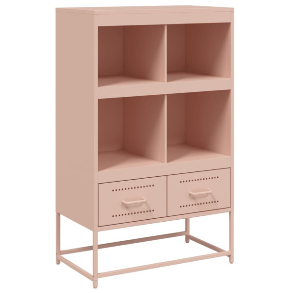 Aparador de acero laminado en frío rosa 68.5x39x111.5 cm M 2