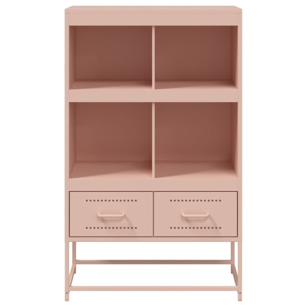 Aparador de acero laminado en frío rosa 68.5x39x111.5 cm M 4