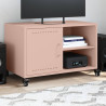 Mueble para TV acero laminado en frío rosa 68x39x43.5 cm 1