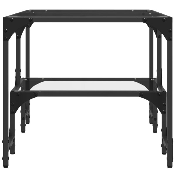 Mesa de centro c/ topo em vidro transparente 98.5x50x45 cm aço M 5