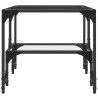 Mesa de centro c/ topo em vidro transparente 98.5x50x45 cm aço 5