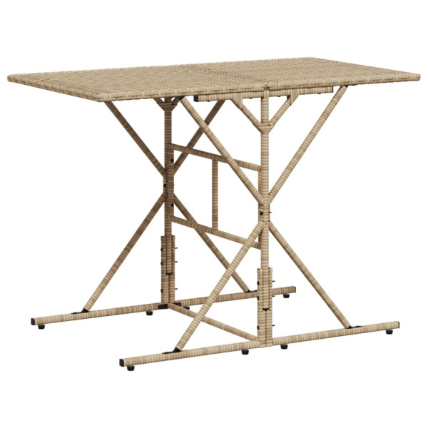 Set comedor de jardín 7 pzas con cojines ratán sintético beige M 3