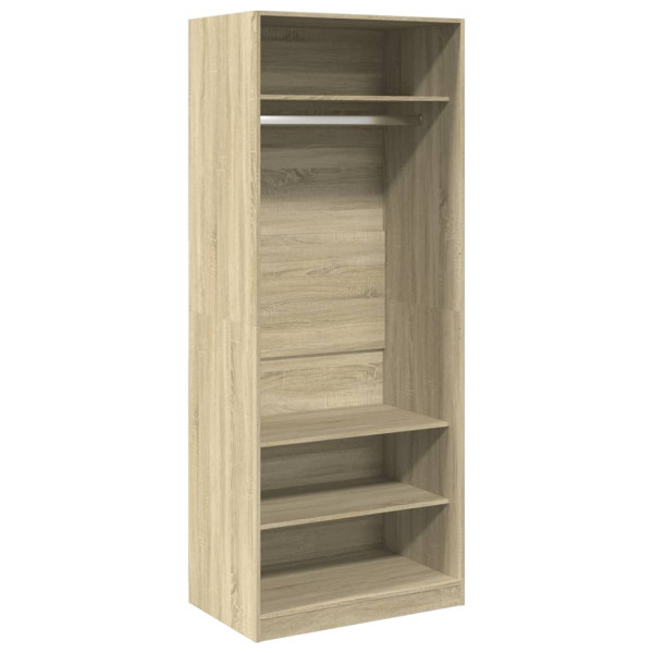 Armario de madera de ingeniería roble Sonoma 80x50x200 cm M 2