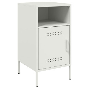 Mesa de cabeceira 36x39x68 cm aço branco H