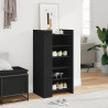 Mueble zapatero madera de ingeniería negro 52x37.5x100 cm 3