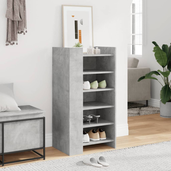 Mueble zapatero madera ingeniería gris hormigón 52x37.5x100 cm M 3