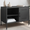Mueble de TV acero negro 68x39x50.5 cm 1