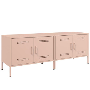 Móveis de TV 2 pcs 68x39x50.5 cm aço rosa H