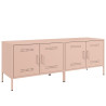 Muebles de TV 2 piezas acero rosa 68x39x50.5 cm 2