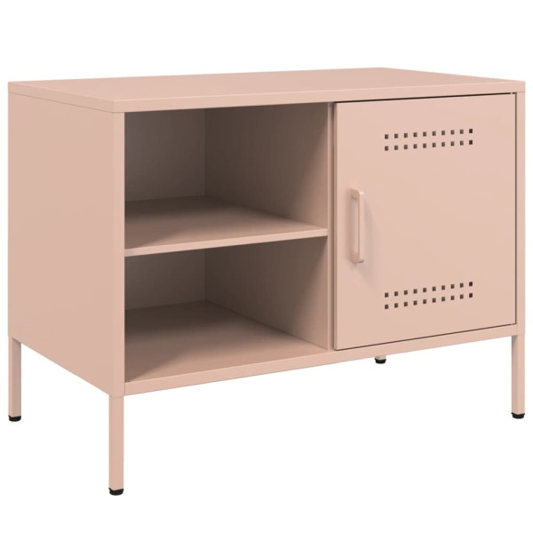 Mueble de TV acero rosa 68x39x50.5 cm M 2