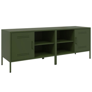 Móveis de TV 2 pcs 68x39x50.5 cm aço verde-azeitona H