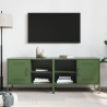 Móveis de TV 2 pcs 68x39x50.5 cm aço verde-azeitona 3