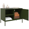 Móveis de TV 2 pcs 68x39x50.5 cm aço verde-azeitona 5