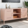 Mueble de TV de acero rosa 100.5x39x50.5 cm 1