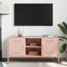 Mueble de TV de acero rosa 100.5x39x50.5 cm 3