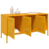 Mueble de TV de acero amarillo mostaza 100.5x39x50.5 cm 5