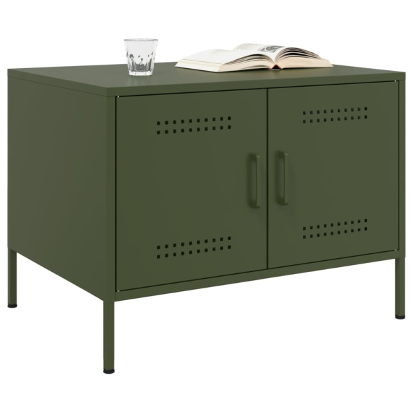 Mesa de centro 68x50x50.5 cm aço verde azeitona M 4