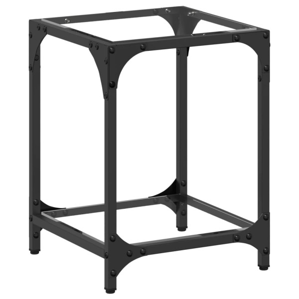 Mesa de centro c/ topo em vidro transparente 30x30x40 cm aço M 2