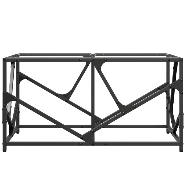 Mesa de centro c/ topo em vidro transparente 78.5x40x41 cm aço M 4