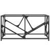 Mesa de centro de acero y tapa vidrio transparente 78.5x40x41cm 4