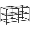 Mesa de centro superficie de vidrio acero 78.5x40x45 cm 2