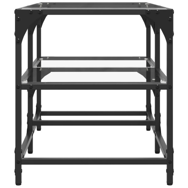 Mesa de centro superficie de vidrio acero 78.5x40x45 cm M 5