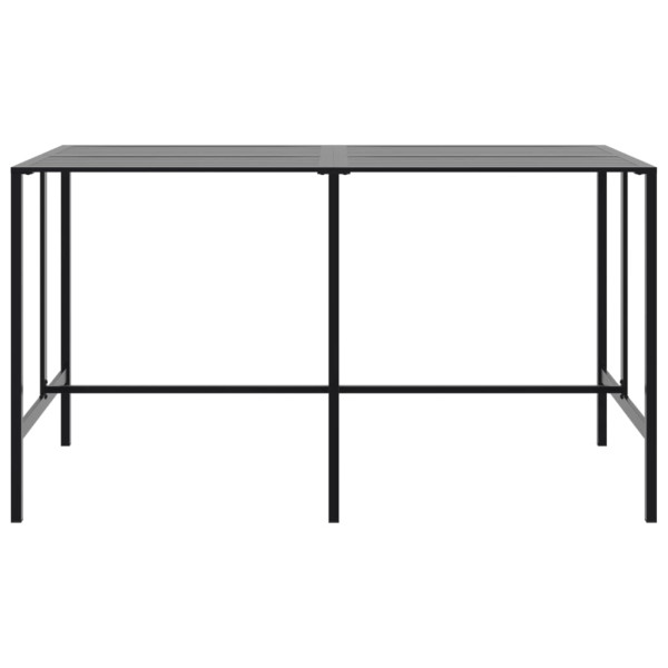 Mesa alta de bar acero recubrimiento polvo negro 200x100x110 cm M 3