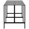 Mesa alta de bar acero recubrimiento polvo negro 200x100x110 cm 4