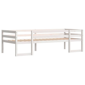 Estrutura de cama infantil 75x190 cm pinho maciço branco H