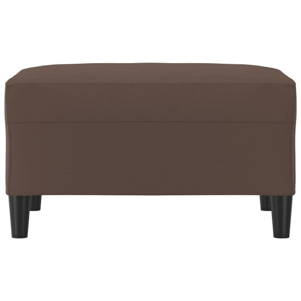 Apoio de pés 70x55x41 cm couro artificial castanho M 3
