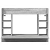 Escritorio de pared madera ingeniería gris Sonoma 105x48x75 cm 4