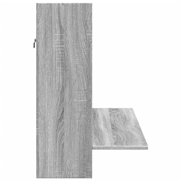 Escritorio de pared madera ingeniería gris Sonoma 105x48x75 cm M 5