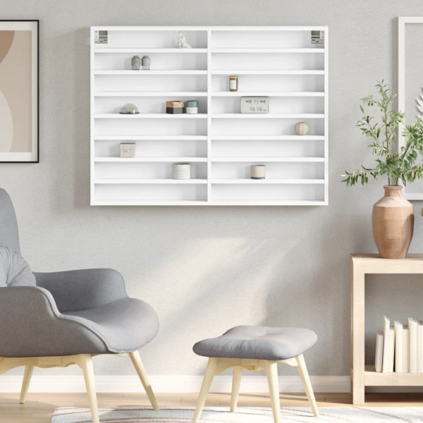 Armário vitrine 100x8.5x75 cm derivados de madeira branco M 3