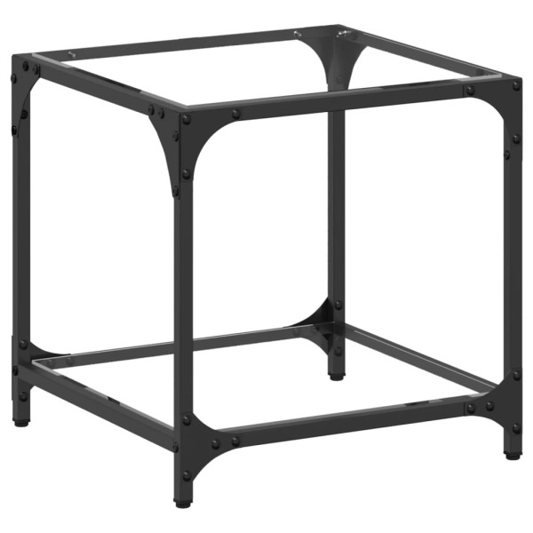 Mesa de centro superficie vidrio transparente acero 40x40x40 cm M 2