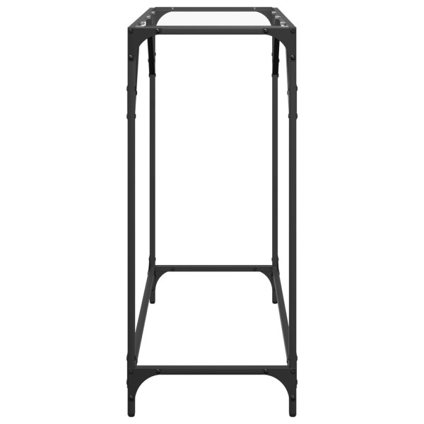 Mesa consola com tampo em vidro transparente 80x35x81 cm aço M 5