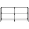 Mesa consola superficie vidrio transparente acero 158.5x30x81cm 4