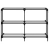 Mesa consola superficie vidrio transparente acero 118.5x30x81cm 4